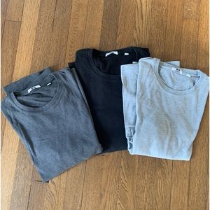 UNIQLO- three set cotton stretch long sleeve.